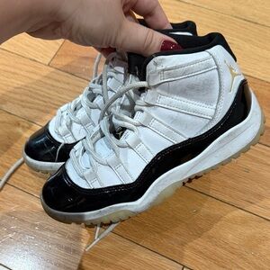 Jordan Kids White and Black Sneakers